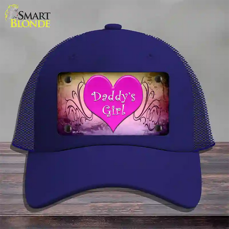 Daddys Girl Novelty License Plate Hat Mesh / Royal Blue