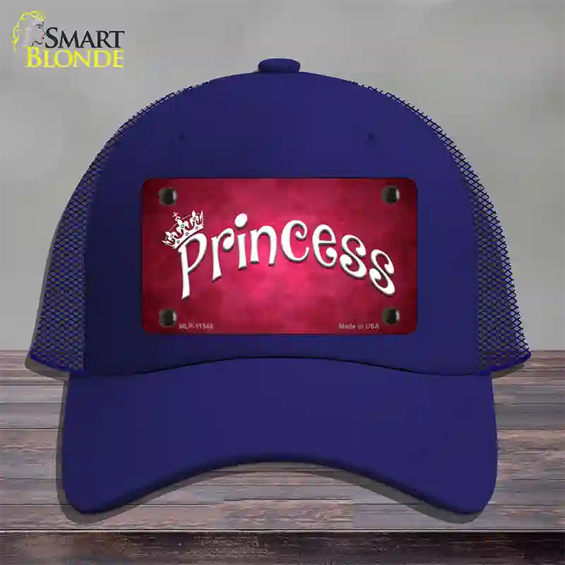 Princess Novelty License Plate Hat Mesh / Royal Blue