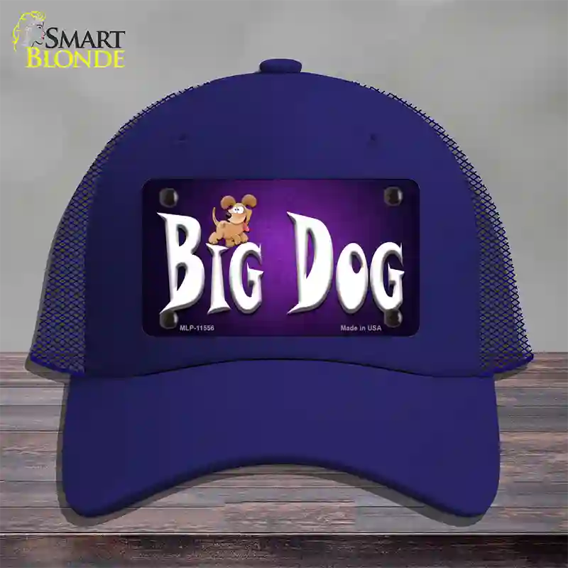 Big Dog Novelty License Plate Hat Mesh / Royal Blue