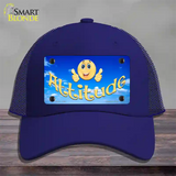 Attitude Novelty License Plate Hat Mesh / Royal Blue