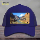 Arizona Canyon State Novelty License Plate Hat Mesh / Royal Blue