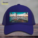 California Golden Gate Bridge State Novelty License Plate Hat Mesh / Royal Blue