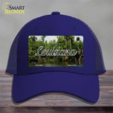 Louisiana Swamp State Novelty License Plate Hat Mesh / Royal Blue