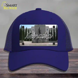 Nebraska Capital Building State Novelty License Plate Hat Mesh / Royal Blue