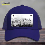 New York Statue of Liberty State Novelty License Plate Hat Mesh / Royal Blue