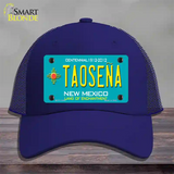 Taosena Teal New Mexico Novelty License Plate Hat Mesh / Royal Blue