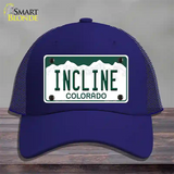 Incline Colorado Novelty License Plate Hat Mesh / Royal Blue