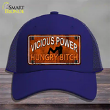 Vicious Power Novelty License Plate Hat Mesh / Royal Blue