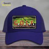 GOLF Novelty License Plate Hat Mesh / Royal Blue