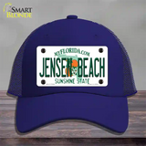 Jensen Beach Florida Novelty License Plate Hat Mesh / Royal Blue