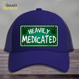 Heavily Medicated Novelty License Plate Hat Mesh / Royal Blue