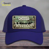 Choose Adventure Novelty License Plate Hat Mesh / Royal Blue