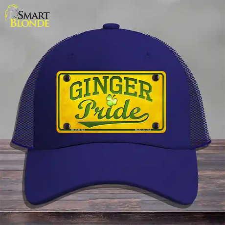 Ginger Pride Novelty License Plate Hat Mesh / Royal Blue