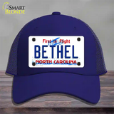 Bethel North Carolina State Novelty License Plate Hat Mesh / Royal Blue