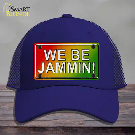 We Be Jammin Rasta Novelty License Plate Hat Mesh / Royal Blue