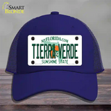 Tierra Verde Florida Novelty License Plate Hat Mesh / Royal Blue