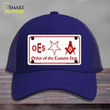 Order Of The Eastern Star Novelty License Plate Hat Mesh / Royal Blue