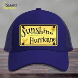 Sunshine With A Little Hurricane Novelty License Plate Hat Mesh / Royal Blue