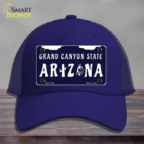 Arizona Grand Canyon State Novelty License Plate Hat Mesh / Royal Blue