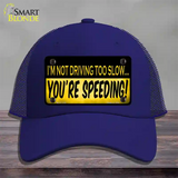 Youre Speeding Novelty License Plate Hat Mesh / Royal Blue