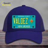 Valdez New Mexico Novelty License Plate Hat Mesh / Royal Blue