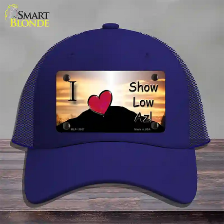 Show Low Hilltop Arizona Novelty License Plate Hat Mesh / Royal Blue