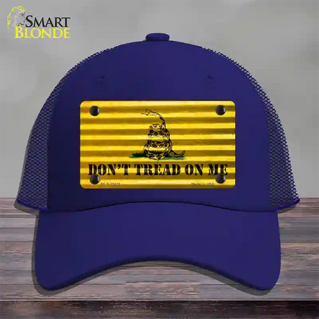 Dont Tread On Me Novelty License Plate Hat Mesh / Royal Blue