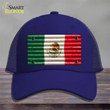 Mexico Flag Novelty License Plate Hat Mesh / Royal Blue