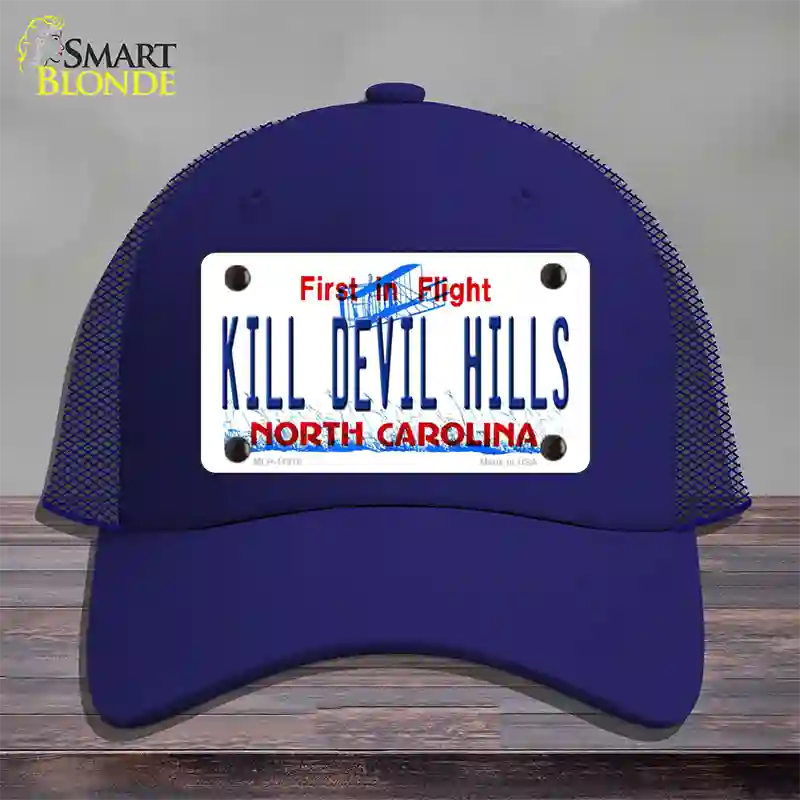 Kill Devil Hills North Carolina Novelty License Plate Hat Mesh / Royal Blue