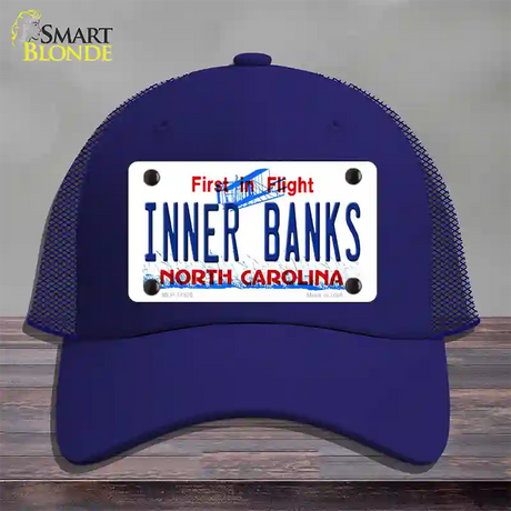 Inner Banks North Carolina Novelty License Plate Hat Mesh / Royal Blue