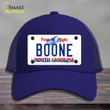 Boone North Carolina Novelty License Plate Hat Mesh / Royal Blue