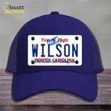 Wilson North Carolina Novelty License Plate Hat Mesh / Royal Blue