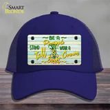 Be A Pineapple Novelty License Plate Hat Mesh / Royal Blue