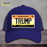 Trump Indiana Novelty License Plate Hat Mesh / Royal Blue