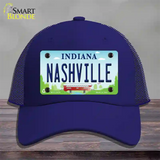 Nashville Indiana Novelty License Plate Hat Mesh / Royal Blue