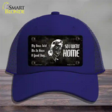 So I Went Home Novelty License Plate Hat Mesh / Royal Blue