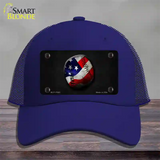 American Baseball Novelty License Plate Hat Mesh / Royal Blue