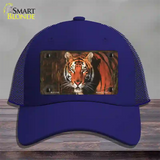 Tiger Novelty License Plate Hat Mesh / Royal Blue