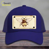 Bumble Bee Watercolor Novelty License Plate Hat Mesh / Royal Blue