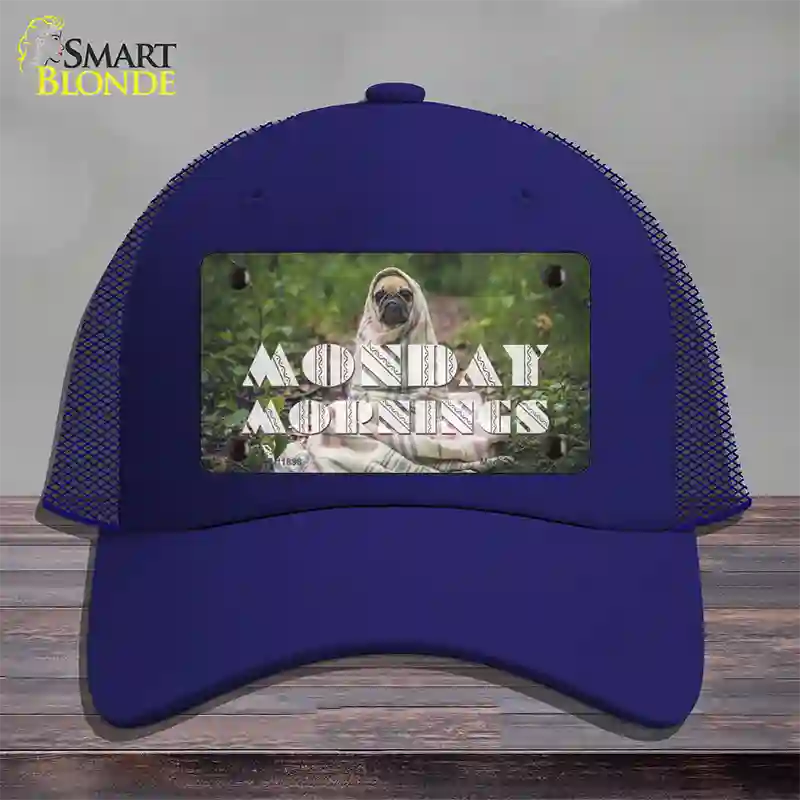 Monday Mornings Novelty License Plate Hat Mesh / Royal Blue