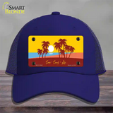 Sun Surf Life Novelty License Plate Hat Mesh / Royal Blue