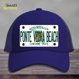 Florida Ponte Vedra Beach Novelty License Plate Hat Mesh / Royal Blue