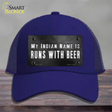 My Indian Name Novelty License Plate Hat Mesh / Royal Blue