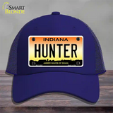 Hunter Indiana Novelty License Plate Hat Mesh / Royal Blue