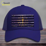 Indiana Corrugated Flag Novelty License Plate Hat Mesh / Royal Blue