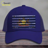 Pennsylvania Corrugated Flag Novelty License Plate Hat Mesh / Royal Blue