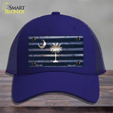 South Carolina Corrugated Flag Novelty License Plate Hat Mesh / Royal Blue