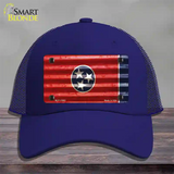 Tennessee Corrugated Flag Novelty License Plate Hat Mesh / Royal Blue