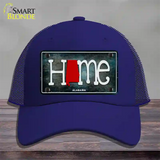 Alabama Home State Outline Novelty License Plate Hat Mesh / Royal Blue