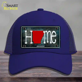 Arkansas Home State Outline Novelty License Plate Hat Mesh / Royal Blue